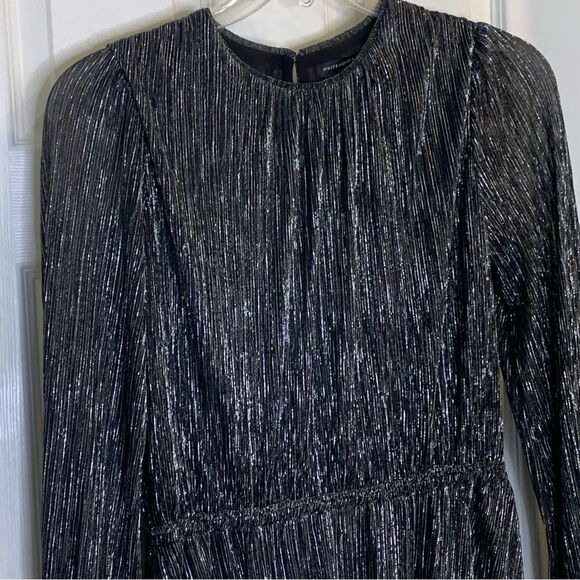 White House Black Market Shimmer Blouson Dress Size Small - Picture 8 of 13